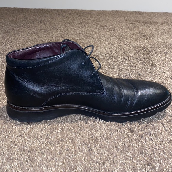 Z Zegna Black Laced Ankle High Dress Shoes - Picture 6 of 8